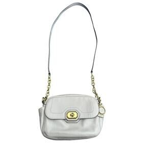 Coach Campbell Turnlock Chain Strap Leather Crossbody Camera F24843